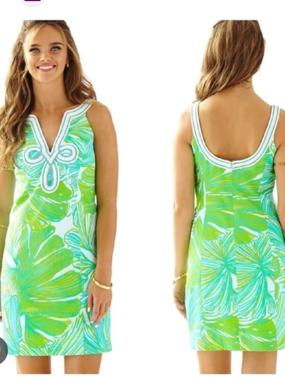 Lilly Pulitzer Bright Green & Aqua Tessa Dress